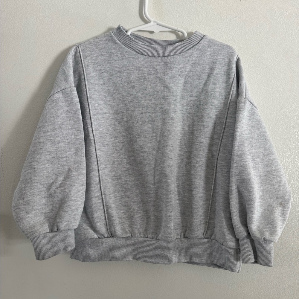 Zara Light Gray Kids Crewneck